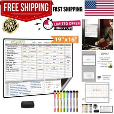 Magnetic Dry Erase Chore Chart for Adults:Large Whiteboard16 x19-Chore Chart,...