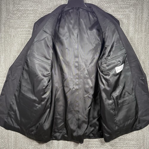 Blazer Oscar de la Renta 100% Seda Para Hombres 44L Negro Formal Chaqueta Deportiva Traje - Imagen 3 de 14