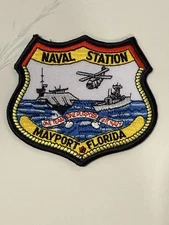 USN US NAVY NAVAL STATION NS MAYPORT FLORIDA EMBROIDERED MILITARY PATCH
