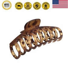 Hair Clip, 4.3 inches Matte Large Hair Claw Clips Leopard Print Non-Slip Pony...