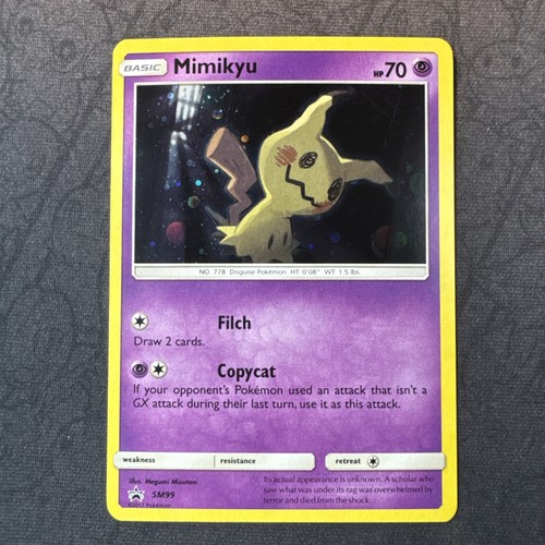 Mimikyu SM99 Holo Sun & Moon Black Star Promo Pokemon