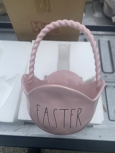 NEW! PINK Rae Dunn Tulip EASTER Basket Spring Home Decor - 第 1/7 張圖片