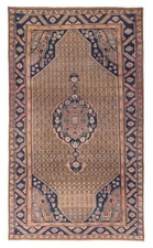 Traditional Vintage Hand-Knotted Oriental Carpet 5'4" x 9'2" Wool Area Rug