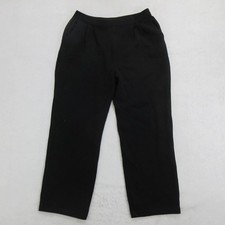 St. John Collection Womens Santana Knit Pull On Pants Size 10 Black Straight