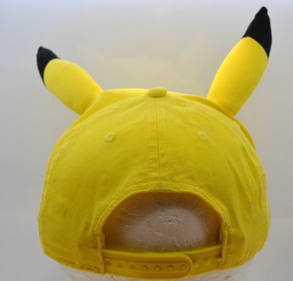 Gorra de béisbol amarilla con orejas Pokémon Pikachu para jóvenes Pokémon Foto 3 de 4