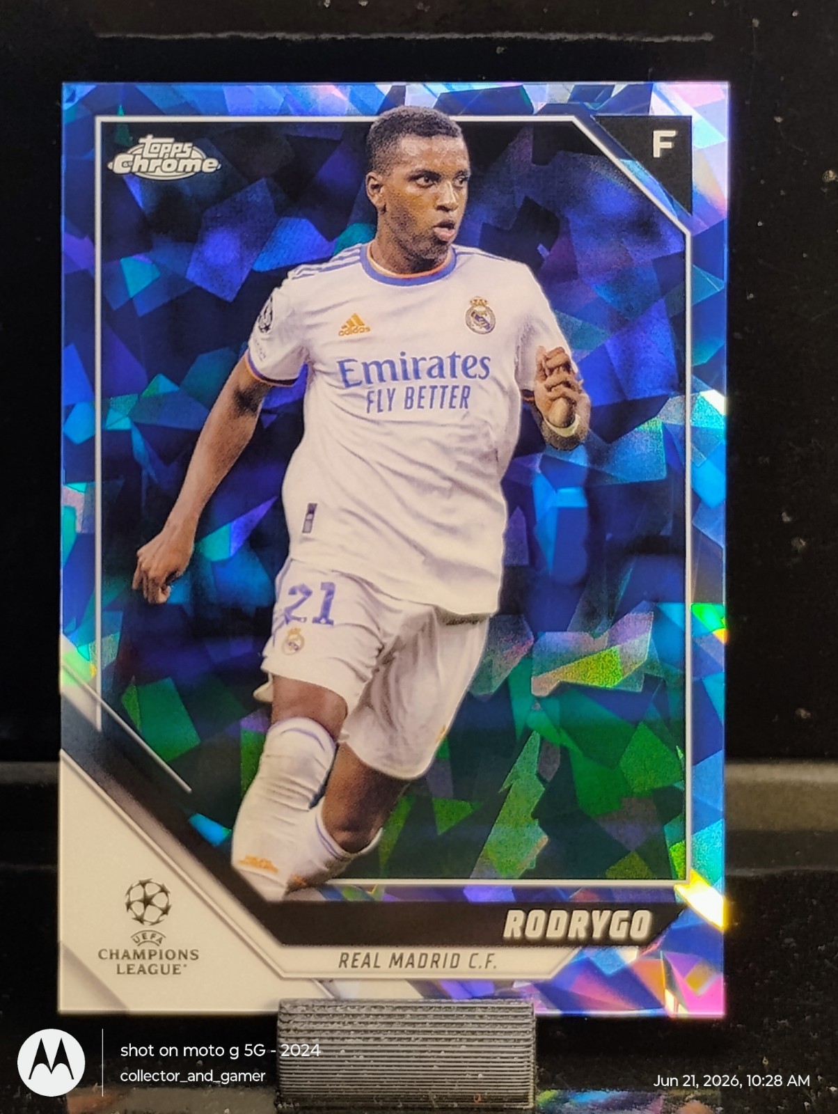 2021-22 Topps Chrome Sapphire UEFA Champions League #161 Rodrygo Real Madrid