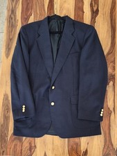 David Taylor, Vtg. Wool Blazer With Gold Tone Buttons Sz 44 Long