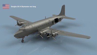 L'Arsenal Models 1/700 DC-4 DOUGLAS SKYMASTER LONG NOSE 3D Printed Set