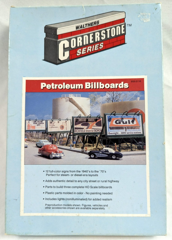 Walthers Cornerstone HO Kit 933-3116 Petroleum Billboards/Multi-Colored NIB