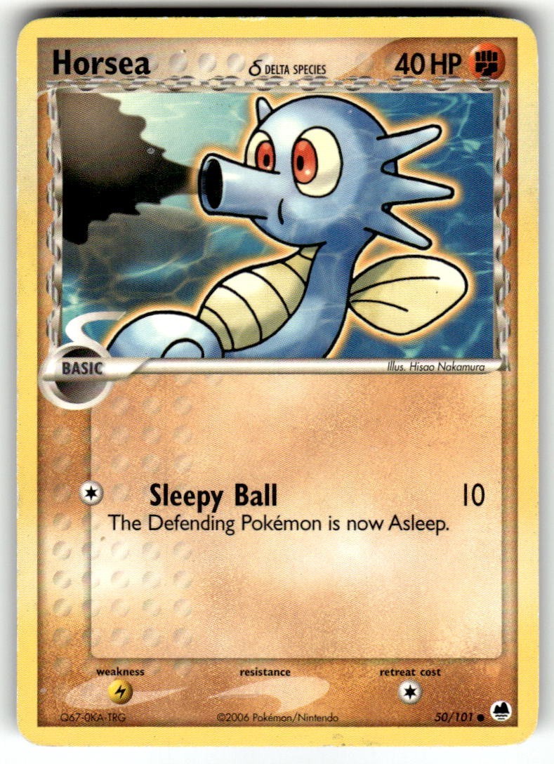 Horsea 50/101 Ex Dragon Frontiers Pokémon Card Lightly Played