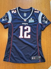 Tom Brady New England Patriots Super Bowl LII Patch Jersey Nike Small SB52 NFL