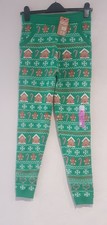 NEW PRETTY GREEN CHRISTMAS FAIRISLE KNIT KNITTED FLEECE LEGGINGS 6 TO 8 UK