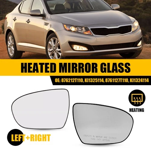 Mirror Glass Set LH RH For 2011-16 Kia Optima Driver and Passenger Side Heated T