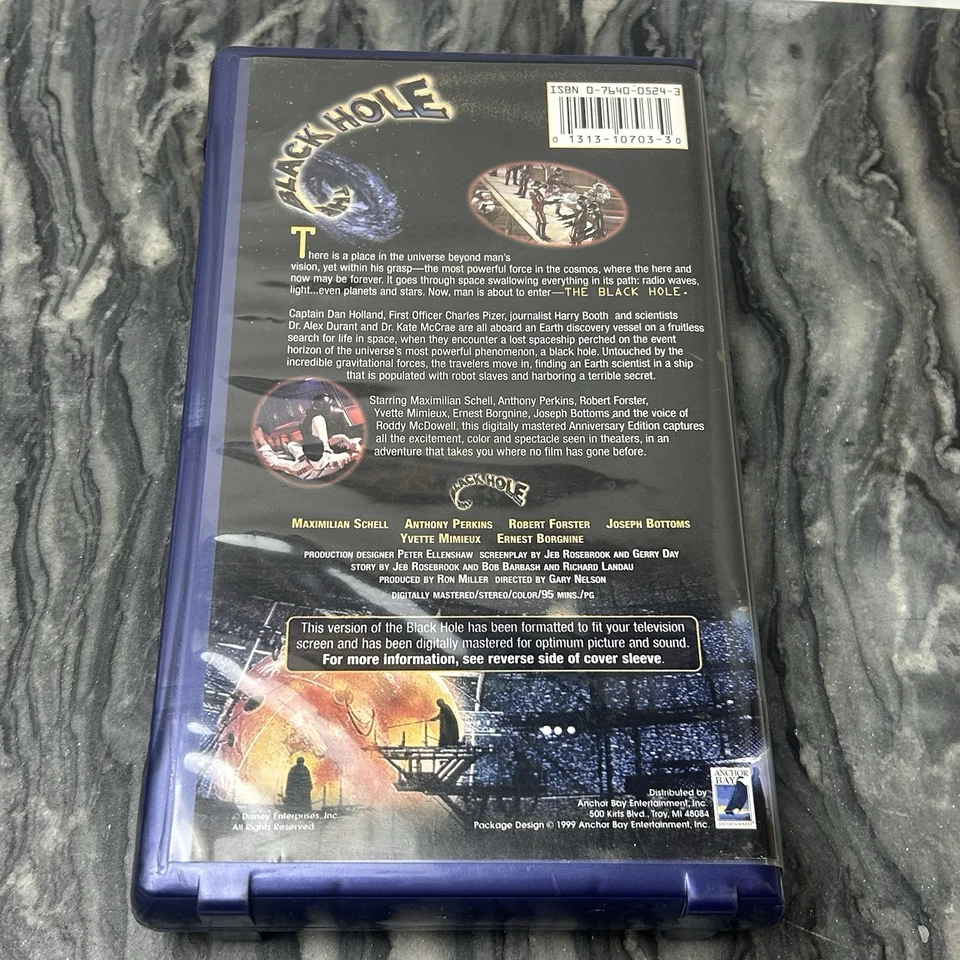 The Black Hole VHS Tape Anniversary Edition Blue Clamshell Case Disney - Image 2 of 4