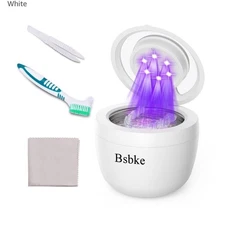 Ultrasonic Retainer Cleaner 45kHz Dental Cleaning Machine With 6 U/V Lights NIB