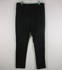 Calvin Klein Womens Mid Rise Ankle Pants Straight Leg Pockets Size 10 Black