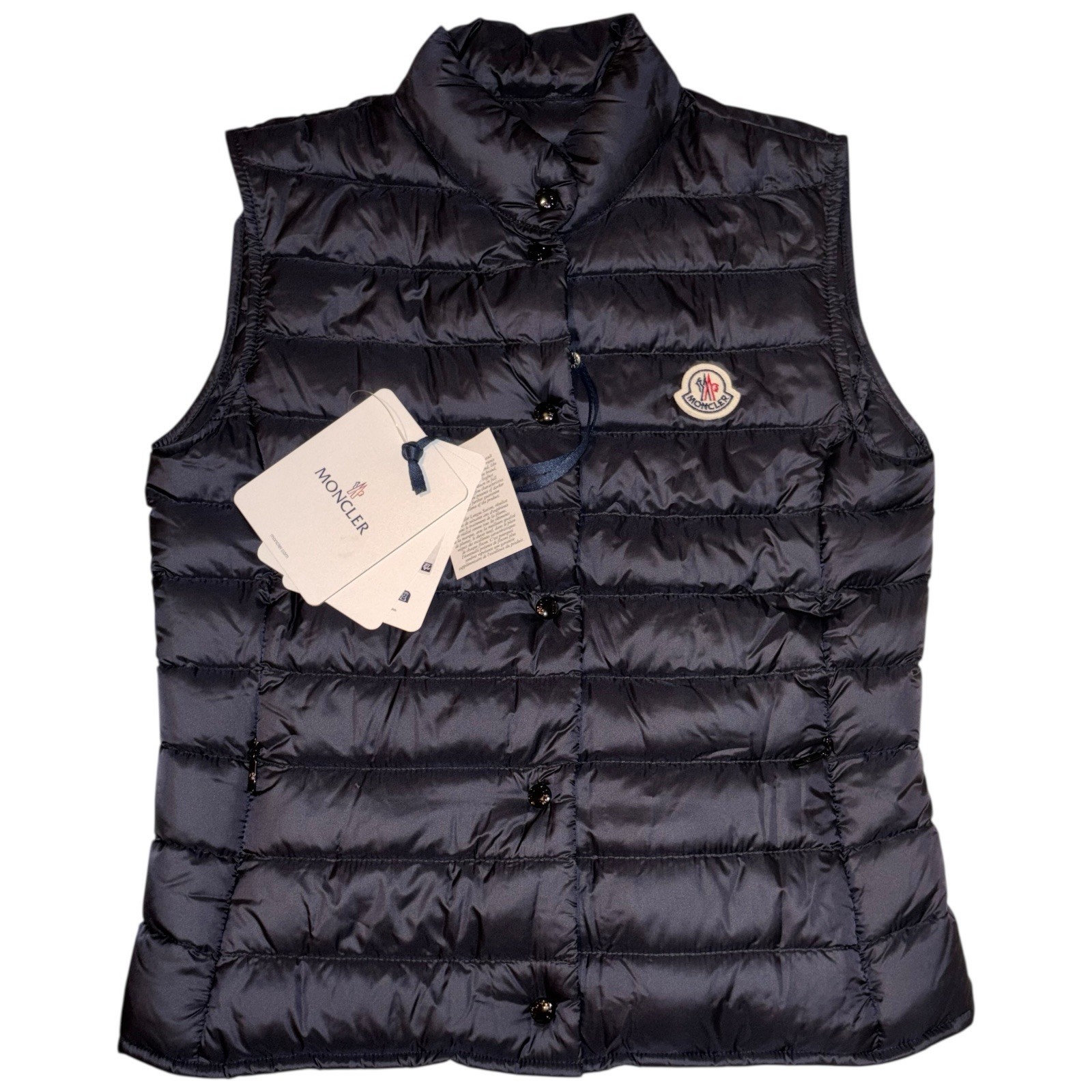 Women’s Moncler Liane Gilet Black Size 0 UK4/6 100percent Authentic RRP £680 Down
