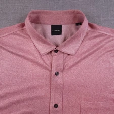 Dunning Golf Men's Large Button-Down Collar Short Sleeve Shirt Salmon Heather