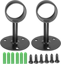 Ceiling Mount Curtain Rod Bracket 2 Pack, 1-1/2 Inch Stainless Steel Heavy Du...