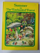 Summer in the Enchanted Forest HC Board Book Illus Fritz Baumgarten 1985