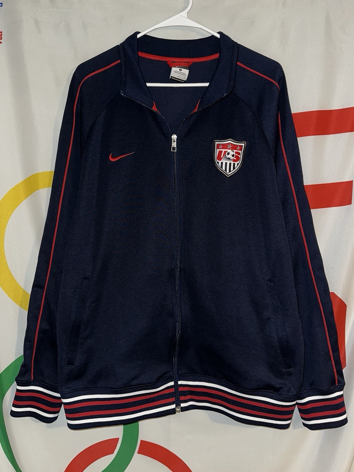SACAI X NIKE Giacca calcio Nike USA uomo grande pista riscaldamento full zip