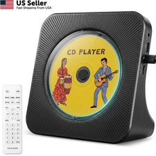 Gueray CD Player Portable Bluetooth Desktop for Home Black Black