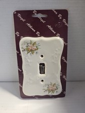 Vintage Athena California Ceramic Switch Plate Cover with Floral Design