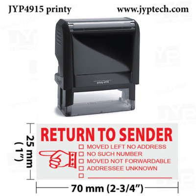 RETURN TO SENDER Trodat 4915  Self Inking Rubber Stamp