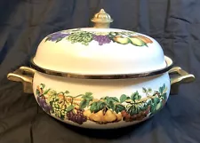 Tabletops Unlimited Kensington Garden 5 Qt Vitroceramic Covered Casserole