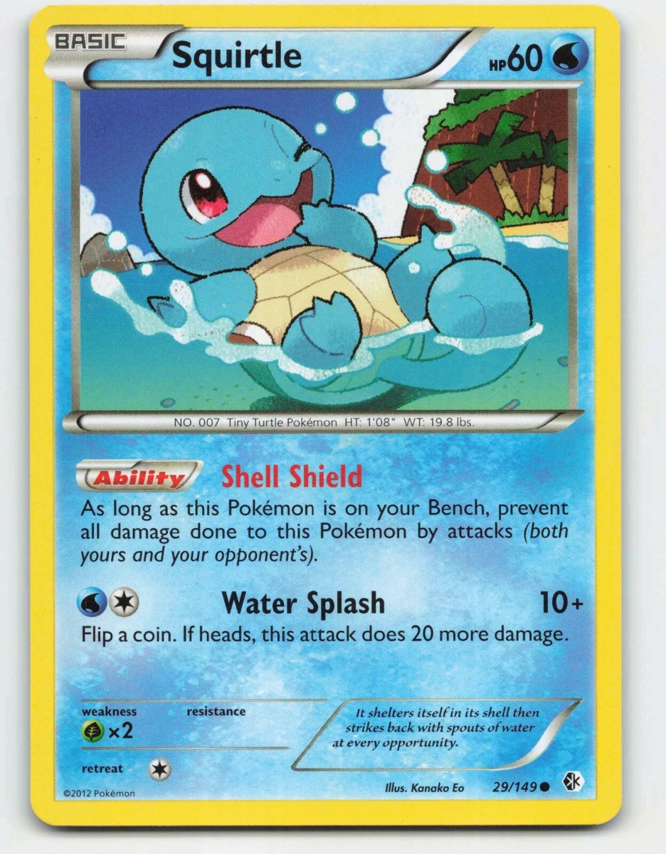 2012 Pokemon, Boundaries Crossed, #29/149 Squirtle, Common