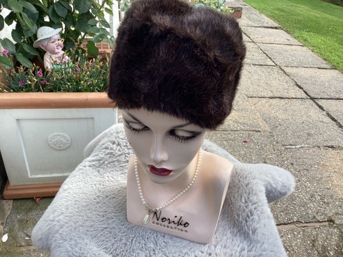 vintage 1960s hat fake fur Gorgeous Style - Picture 2 of 21