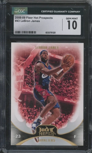 2008 Fleer Hot Prospects #43 Lebron James Gem Mint CGC 10