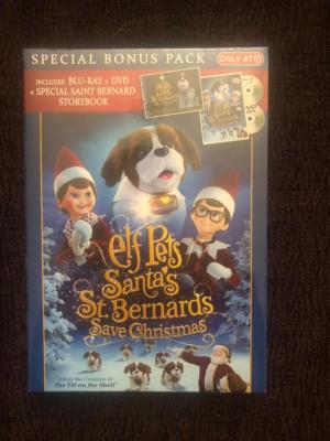BRAND NEW Elf Shelf Pets Santa's St. Bernards Save Christmas Blu Ray DVD Pack