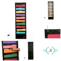 Files Hanging Organizer Letter Folder Holder Black 10 Pocket Storage Wall Mount Files Hanging Organizer Letter Folder Holder Black 10 Pocket Storage Wall Mount