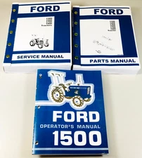 Ford 1500 Tractor Service Parts Operators Manual Owners Repair Catalog Set