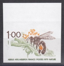 FRANCE : 1979 - L'ABEILLE N° 2039 NON DENTELE NEUF ** LUXE SANS CHARNIERE