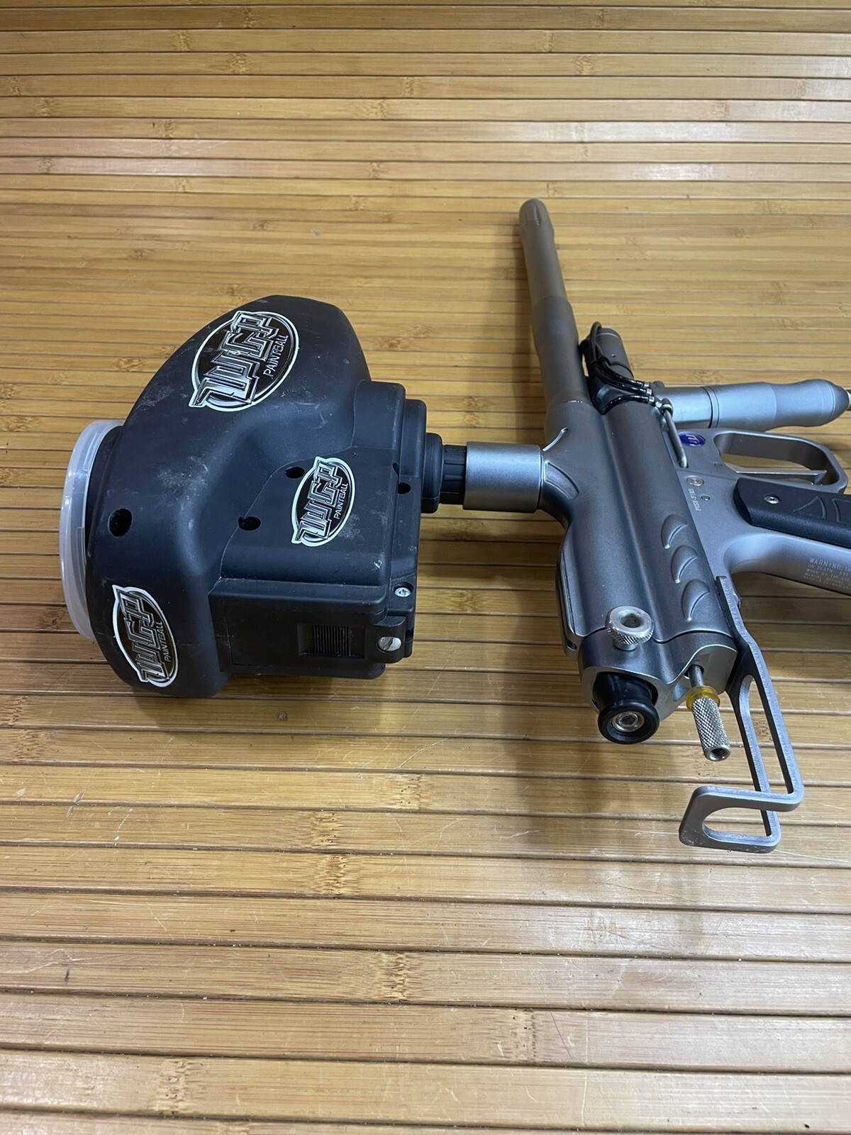 WGP Trilogy Pro Autococker paintball Marker Silver W/ Hopper