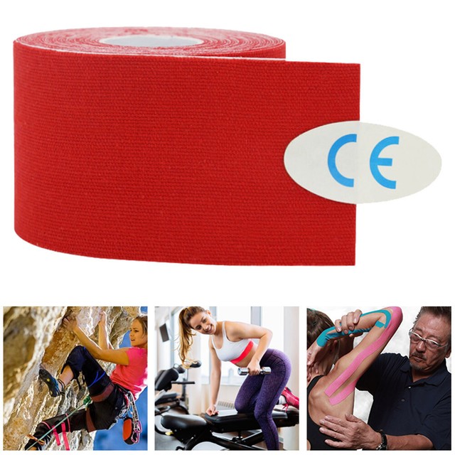 5cm*5m Cotton Strain Injury Muscle Strapping Bandage Elastic Adhesive