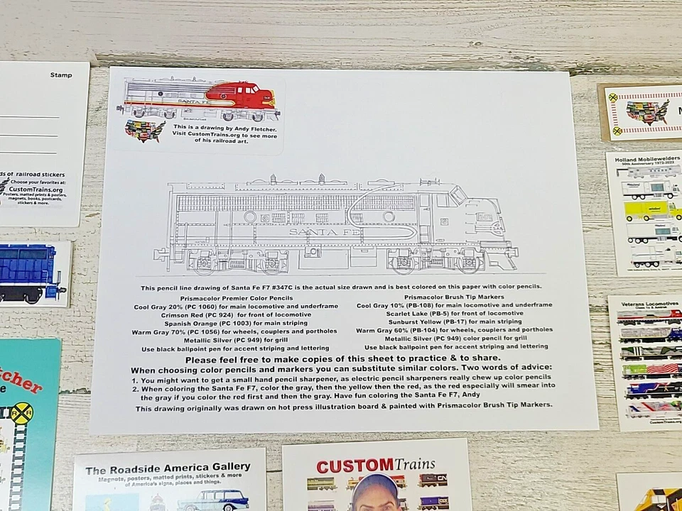 Lote de livros adesivos de trem Andy Fletcher ferrovia cartões postais interruptor magnético motor - Imagem 4 de 4