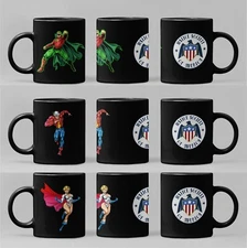JSA Coffee Mugs Justice Society Of America Flash Powergirl Green Lantern Spectre