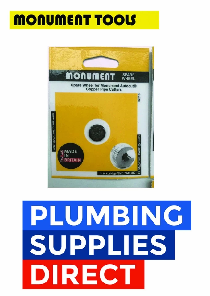 * MONUMENT MON269N spare cutting wheel x2-FITS AUTO PIPE-15/ 21/ 22/ 28mm