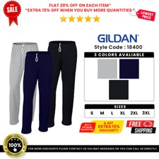 Gildan G184 Adult Heavy Blend Covered Elastic Waistband Open Bottom Sweatpants