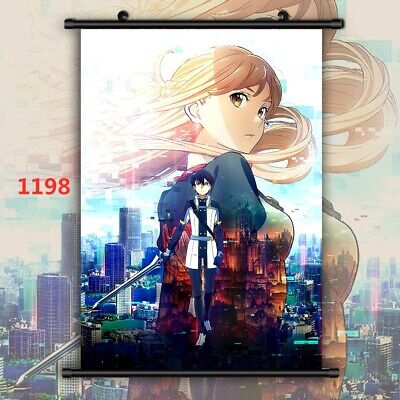 Sword Art Online Yuuki Asuna Kirito HD Print Wall Poster Scroll