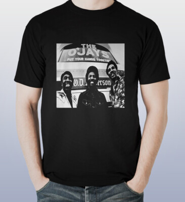 VINTAGE GROUP THE O'JAYS Short Slevee Black T-Shirt
