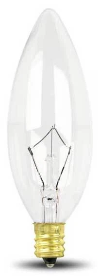 (3 LOT) Feit 15W 130V/120V Double Life B8 Clear Petite Torpedo-Tip Chandelier - Image 2 of 2