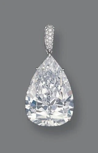 VETEMENTS Ciondolo unisex in argento 925 con pera scintillante 10 50 ct e zirconi taglio tondo