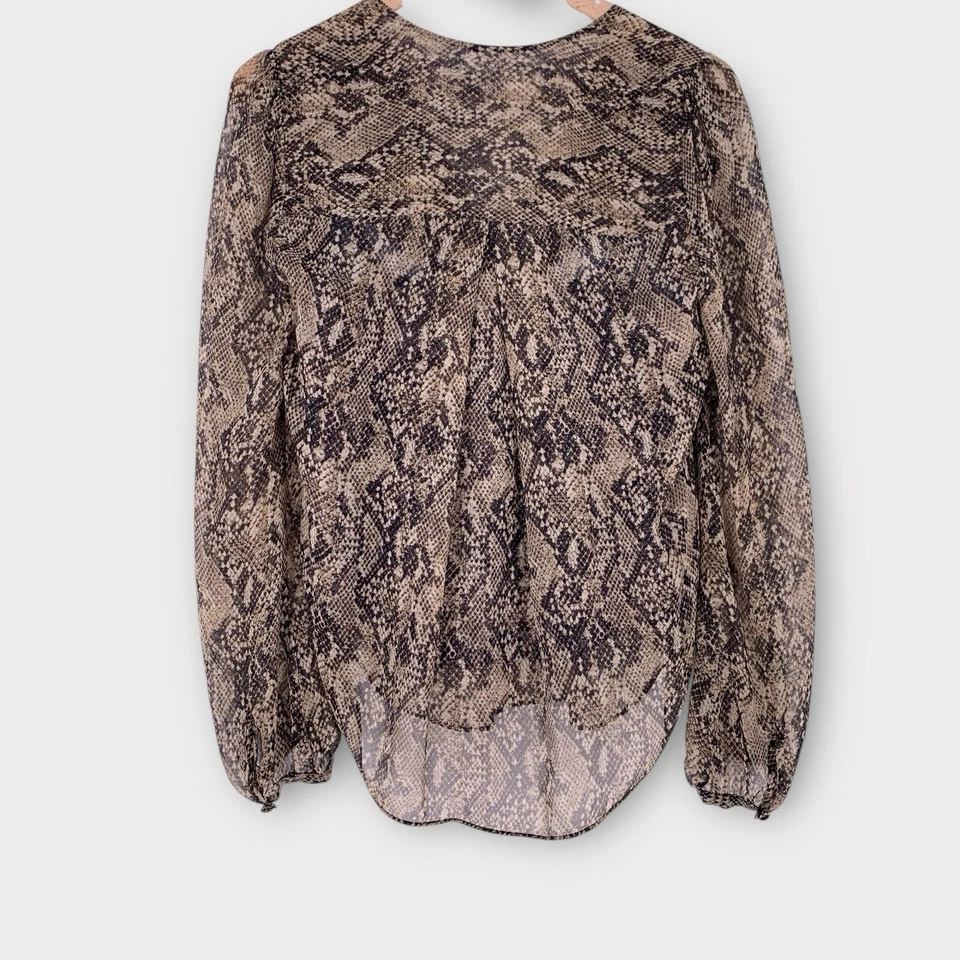 Veronica Beard Lowell Snake Print Silk Blouse With Camisole Size 0 Lightweight - Image 2 of 4