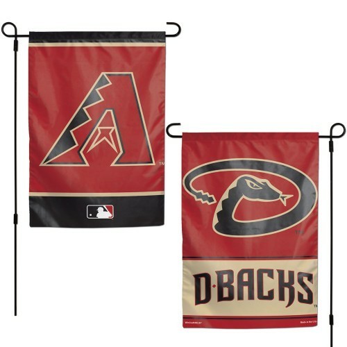 ARIZONA DIAMONDBACKS 2 SIDED GARDEN FLAG 12"X18" YARD BANNER OUTDOOR RATED - Picture 1 of 1