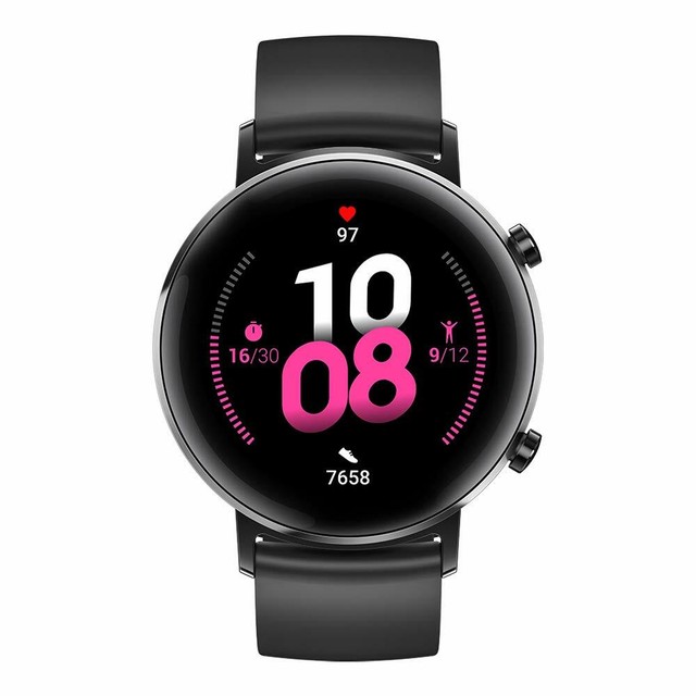 Huawei Watch GT 2 Edizione Elegant 42mm Cassa di Acciaio Nera, Cinturino di  Fluorelastomero Nero, Smartwatch | Acquisti Online su eBay