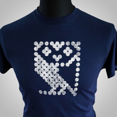 BBC Acorn T-Shirt Micro B Computer Eule Retro 80er blau